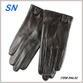 Перчатки из натуральной кожи с черным кожаным перчатком